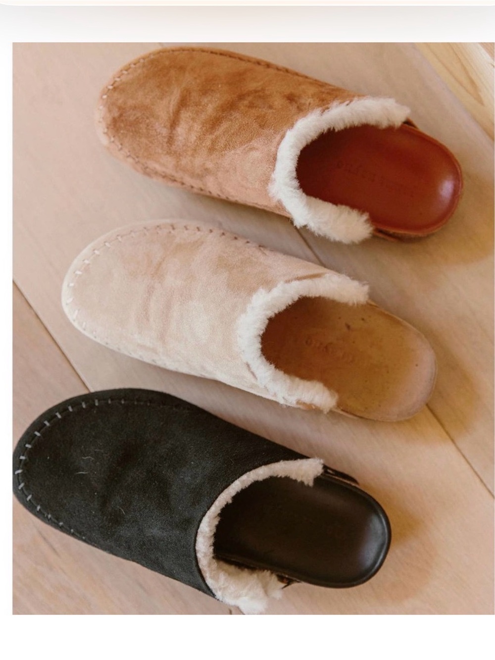 Jenni Kayne Shearling-Lined Black Suede Moc Clogs - Size EU 37 / US 7 - Picture 3 of 11